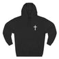 Cross Pocket Hoodie — Minimal Small Chest Cross Design Fleece Hoodie