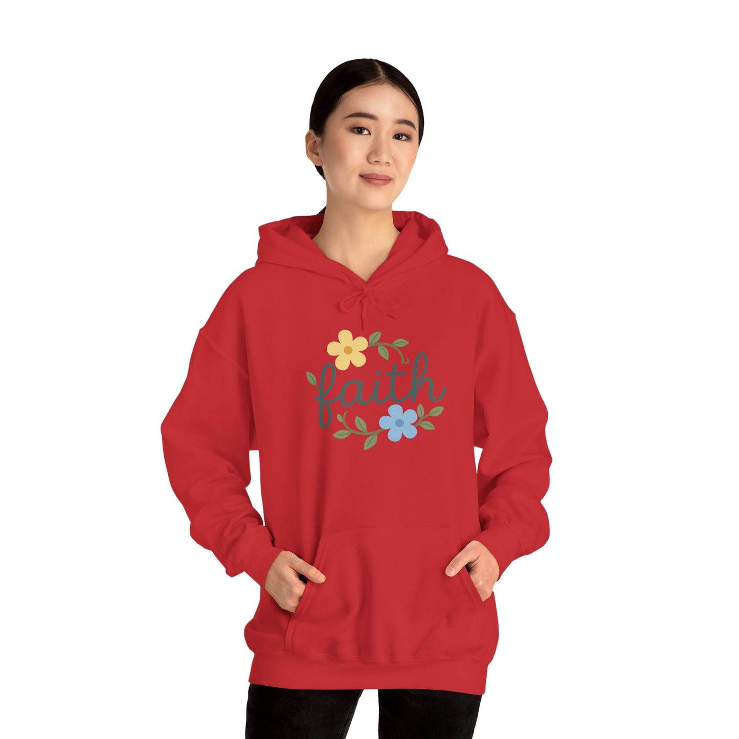 Faith Floral Hoodie — "Saved Since 1998" Christian Comfort Sweatshirt