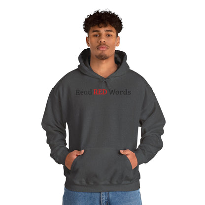Read RED Words Hoodie — Minimal Typography Sweatshirt