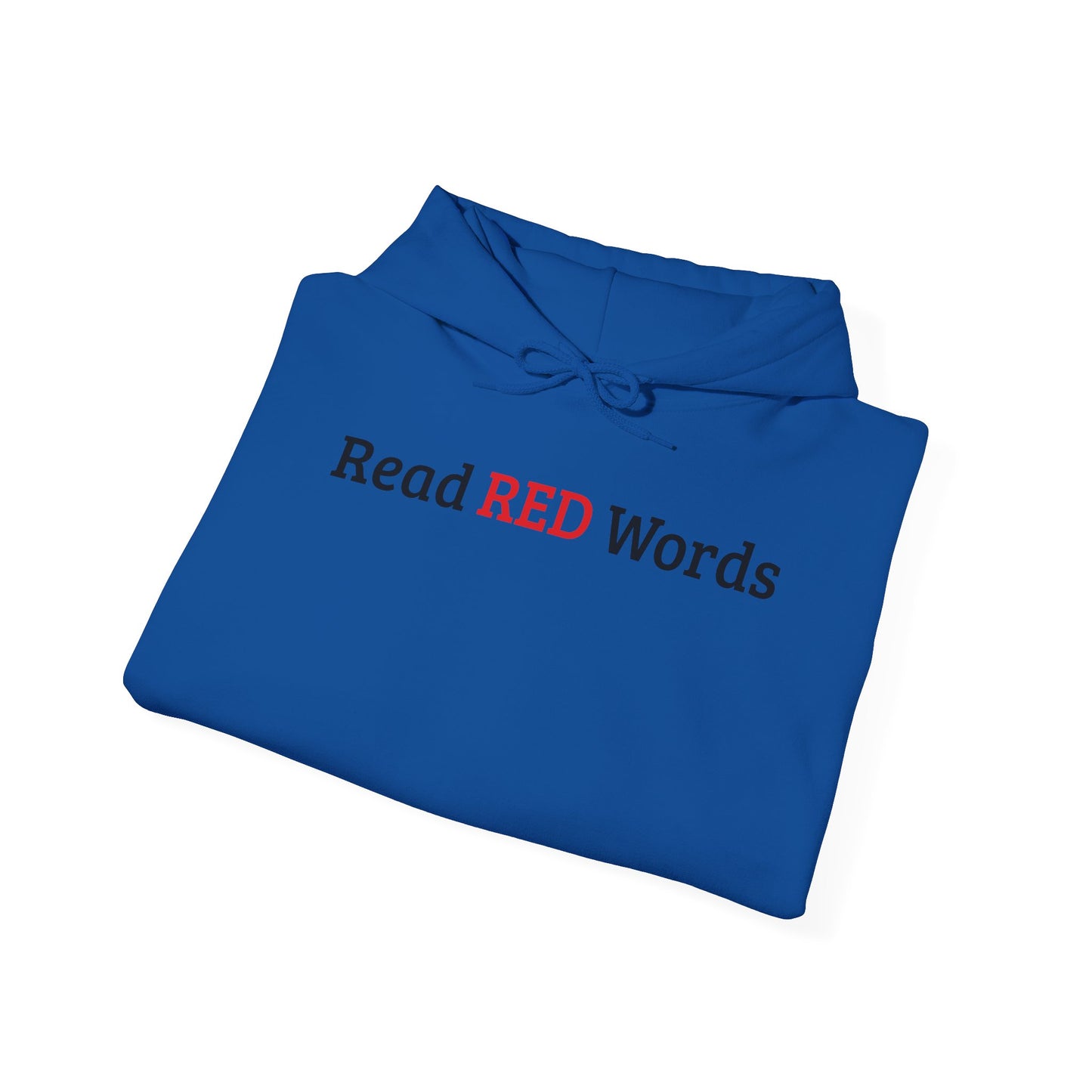 Read RED Words Hoodie — Minimal Typography Sweatshirt