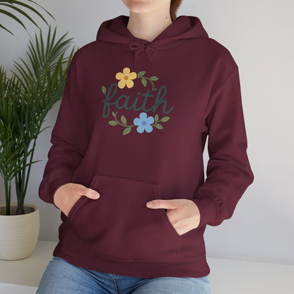 Faith Floral Hoodie — "Saved Since 1998" Christian Comfort Sweatshirt