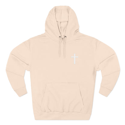 Cross Pocket Hoodie — Minimal Small Chest Cross Design Fleece Hoodie