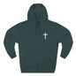Cross Pocket Hoodie — Minimal Small Chest Cross Design Fleece Hoodie