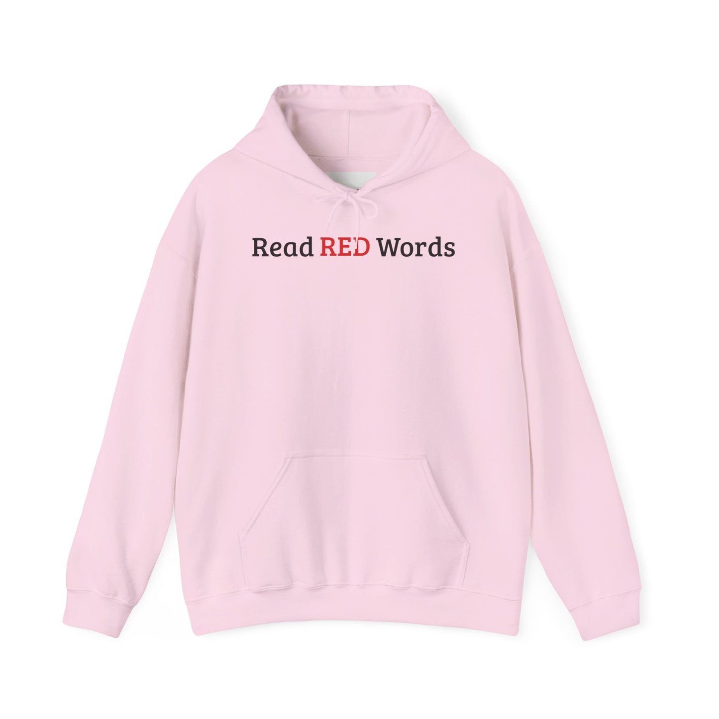 Read RED Words Hoodie — Minimal Typography Sweatshirt