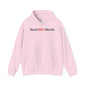 Read RED Words Hoodie — Minimal Typography Sweatshirt