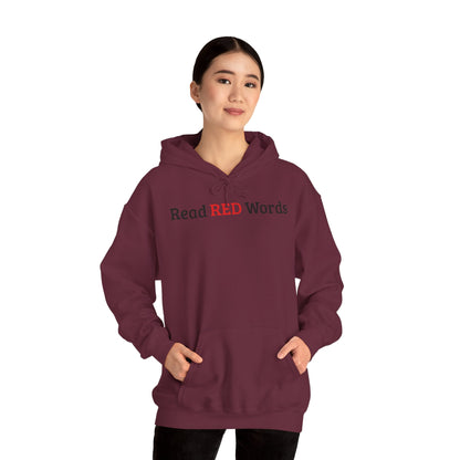 Read RED Words Hoodie — Minimal Typography Sweatshirt