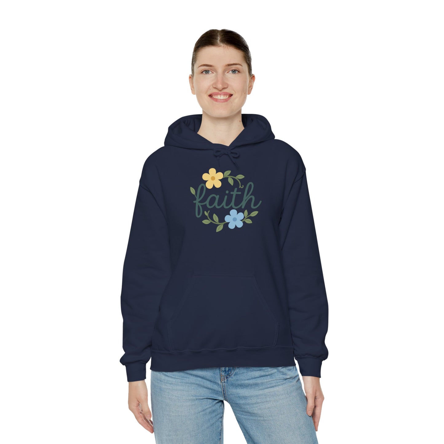 Faith Floral Hoodie — "Saved Since 1998" Christian Comfort Sweatshirt
