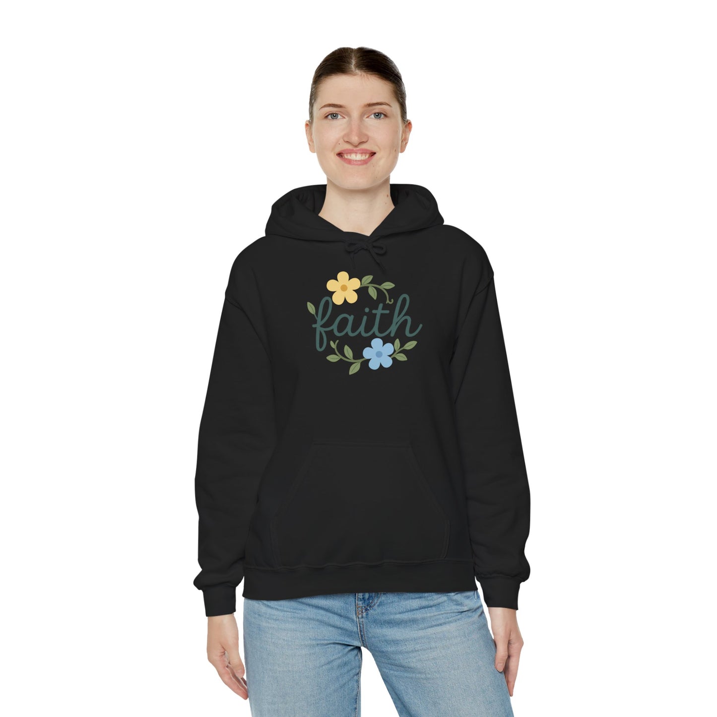 Faith Floral Hoodie — "Saved Since 1998" Christian Comfort Sweatshirt