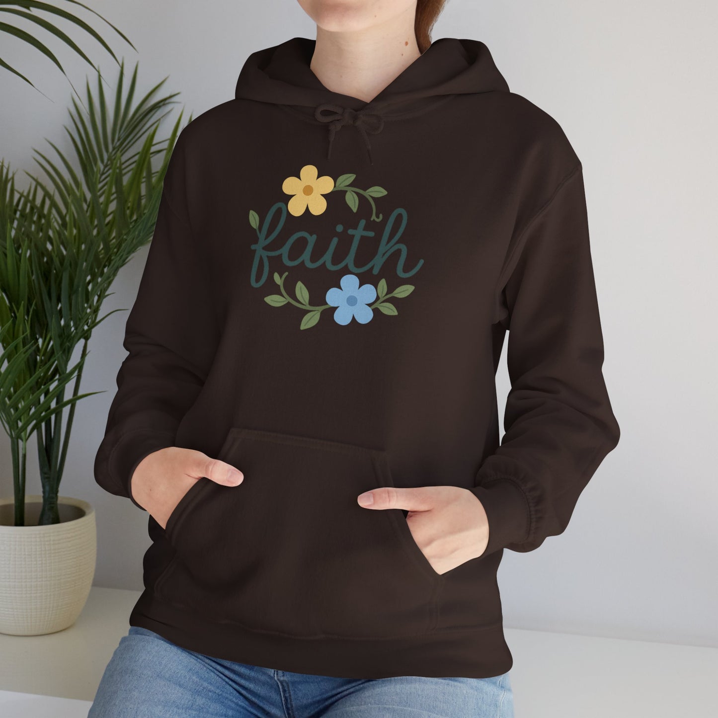 Faith Floral Hoodie — "Saved Since 1998" Christian Comfort Sweatshirt