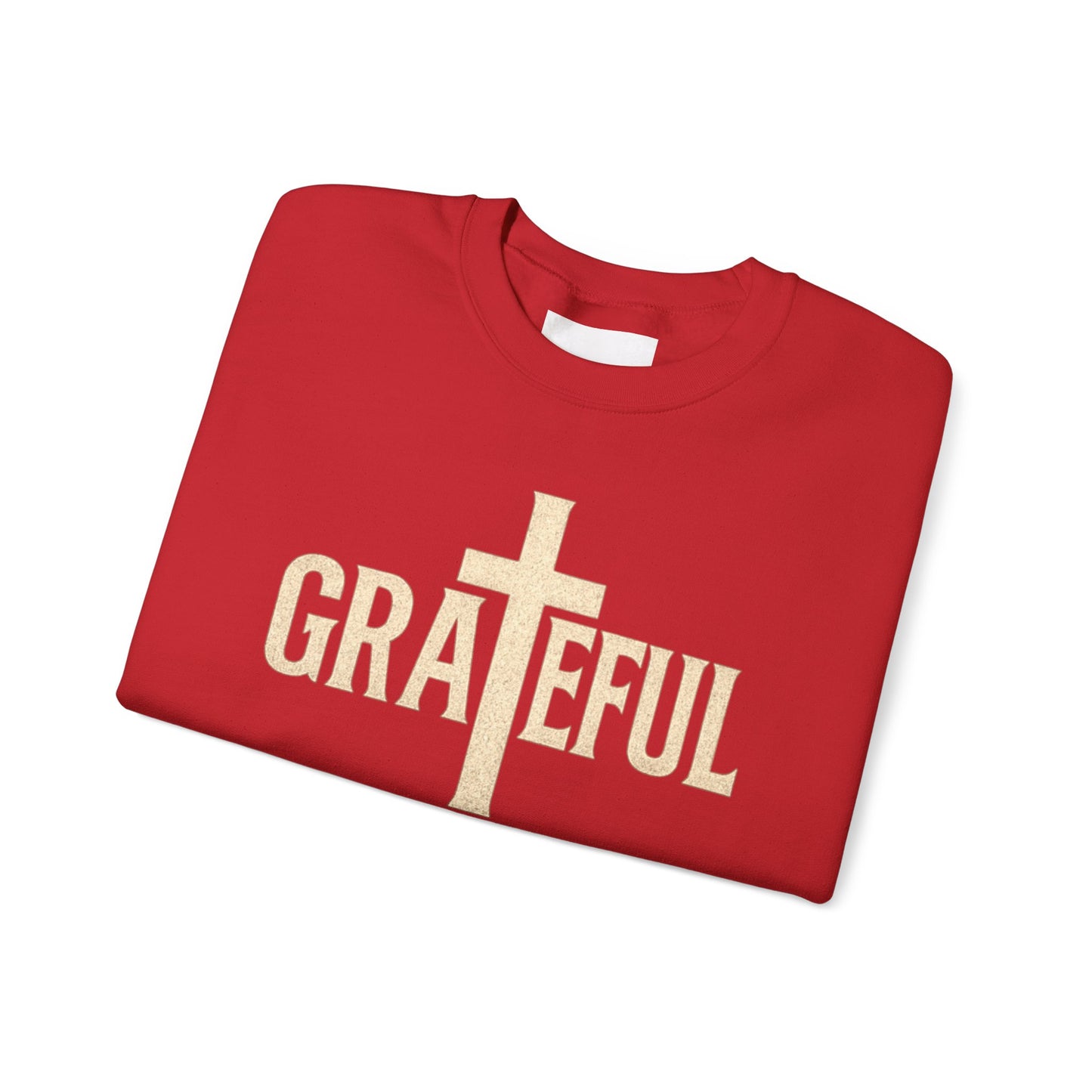 Grateful Cross Sweatshirt — Christian Faith Graphic Crewneck