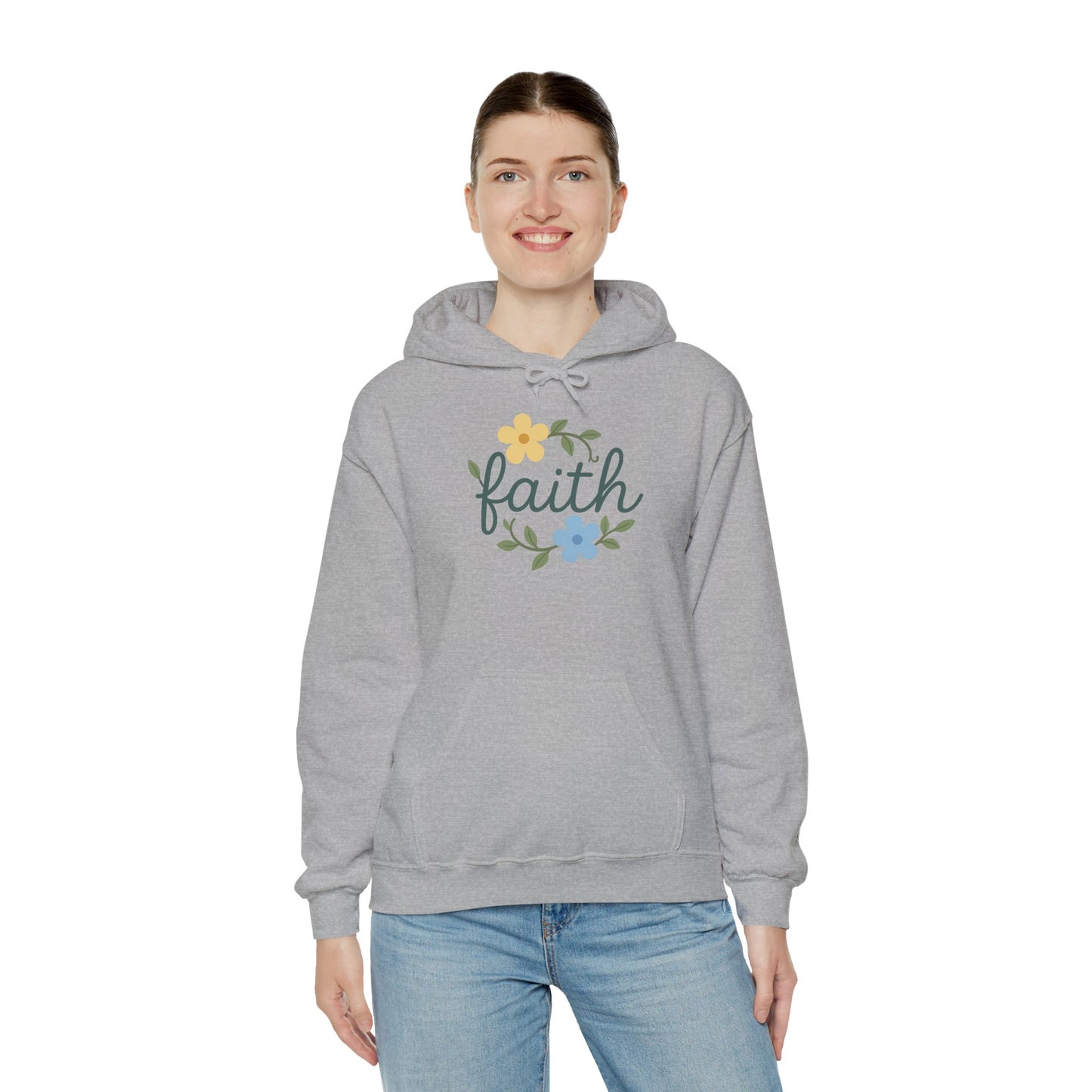 Faith Floral Hoodie — "Saved Since 1998" Christian Comfort Sweatshirt