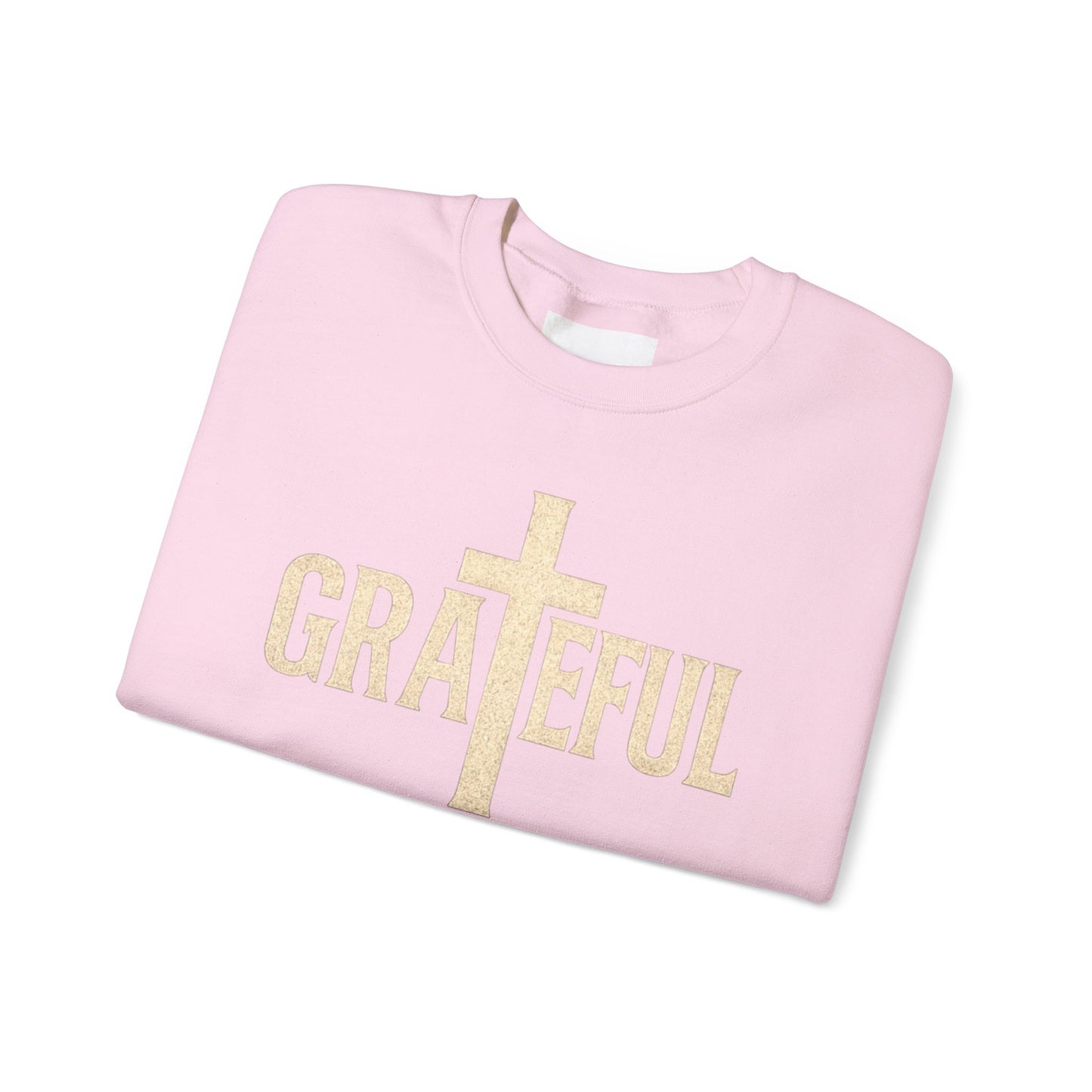 Grateful Cross Sweatshirt — Christian Faith Graphic Crewneck