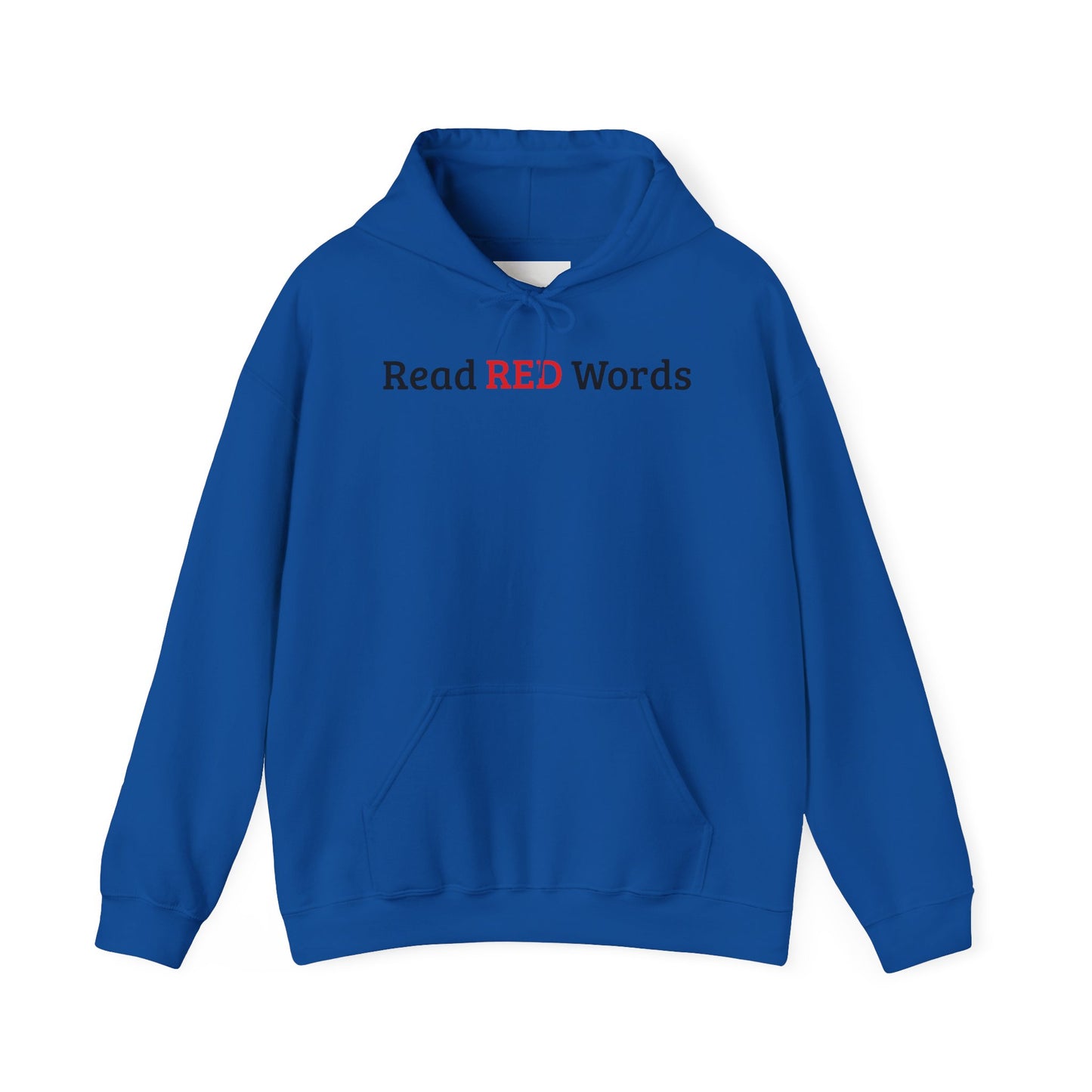 Read RED Words Hoodie — Minimal Typography Sweatshirt
