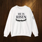 He Is Risen Sweatshirt — Christian Easter Crewneck with Crown of Thorns