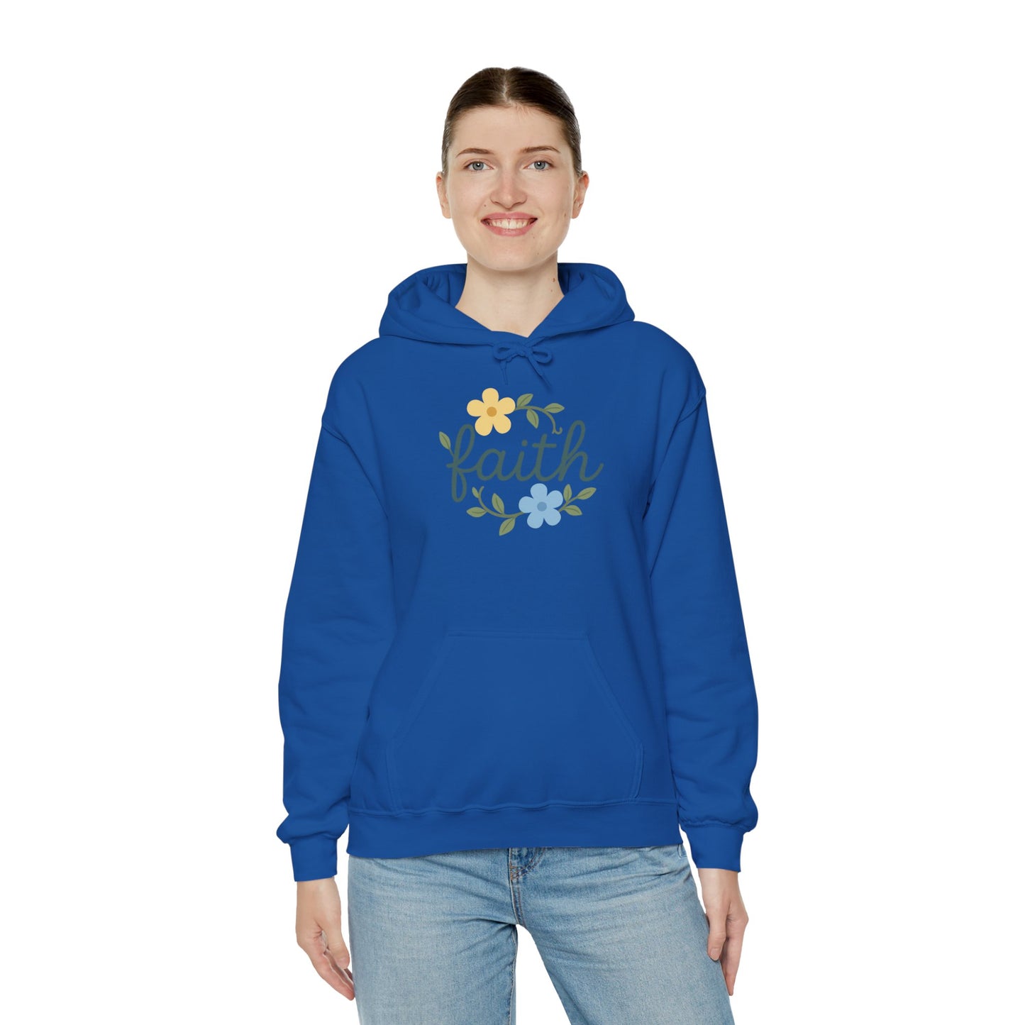 Faith Floral Hoodie — "Saved Since 1998" Christian Comfort Sweatshirt
