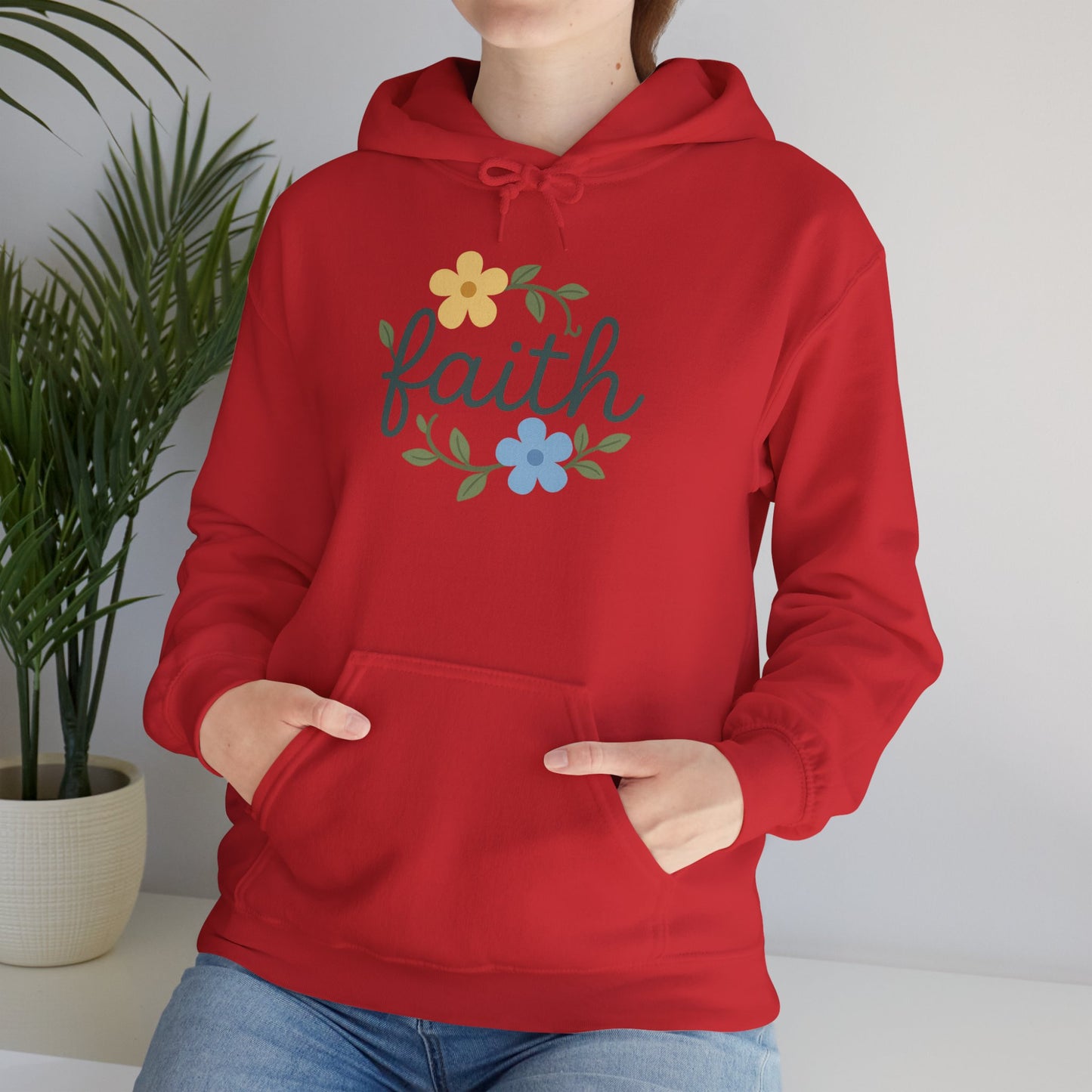 Faith Floral Hoodie — "Saved Since 1998" Christian Comfort Sweatshirt