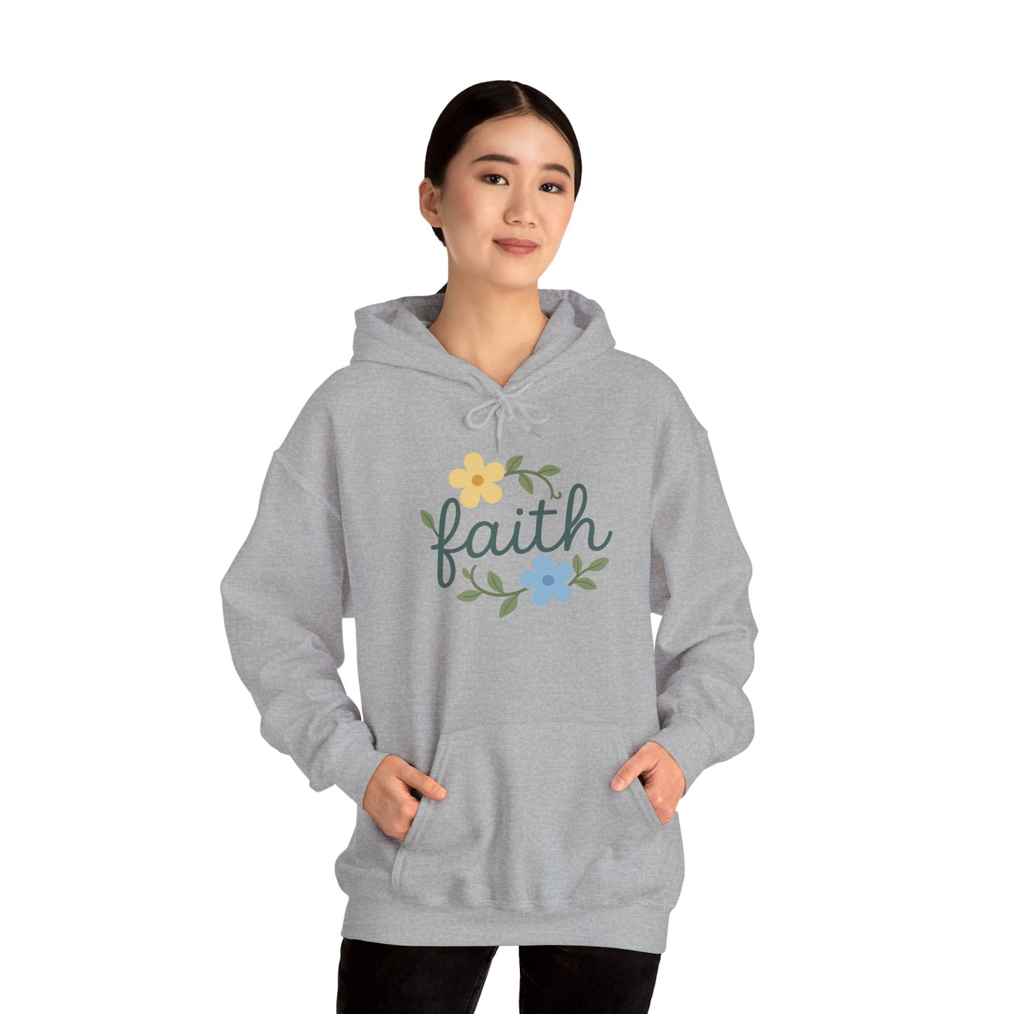 Faith Floral Hoodie — "Saved Since 1998" Christian Comfort Sweatshirt