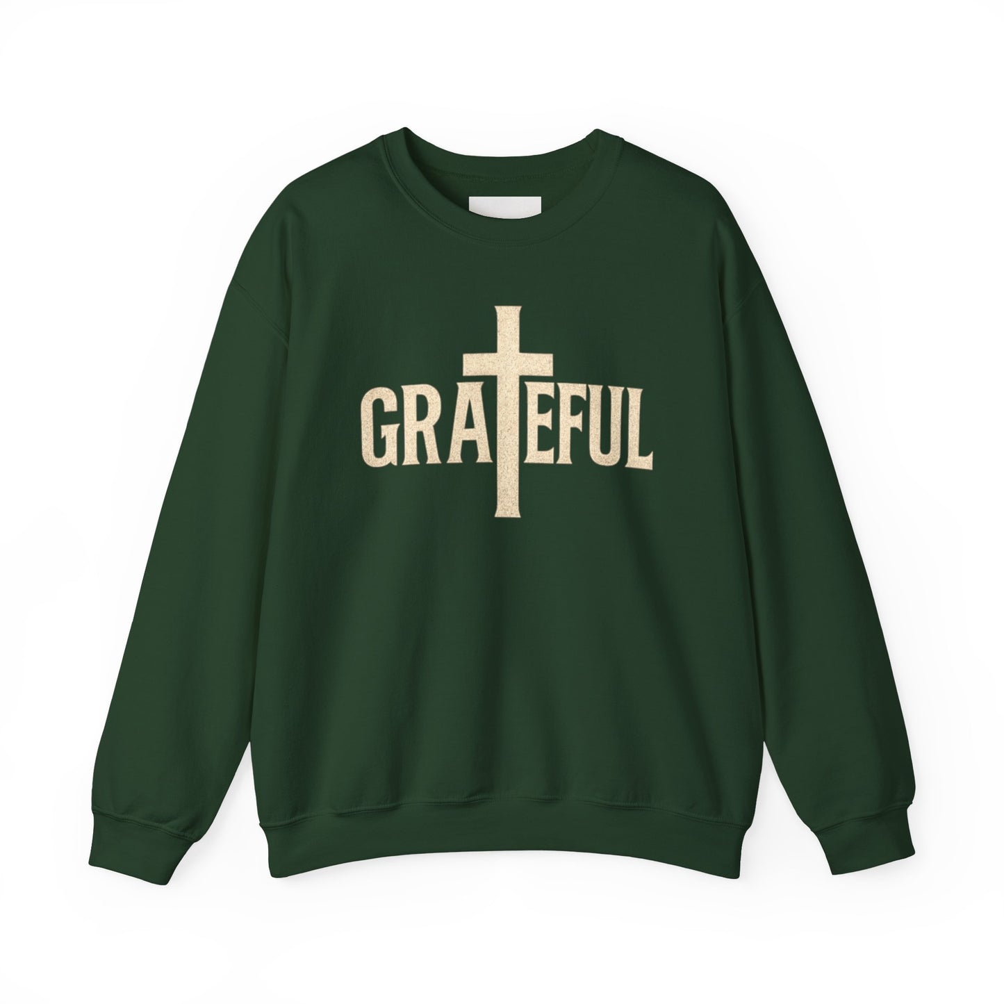 Grateful Cross Sweatshirt — Christian Faith Graphic Crewneck