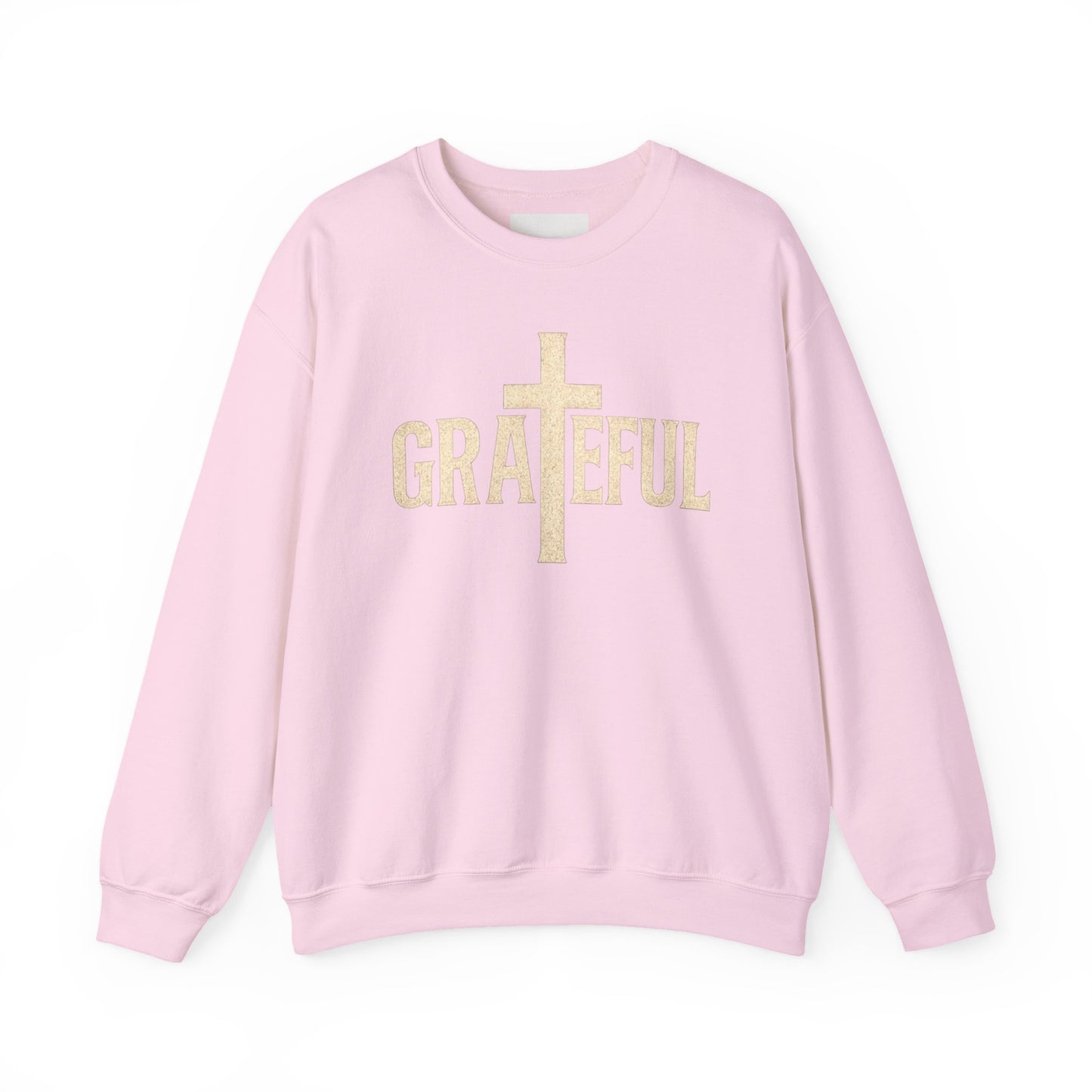 Grateful Cross Sweatshirt — Christian Faith Graphic Crewneck