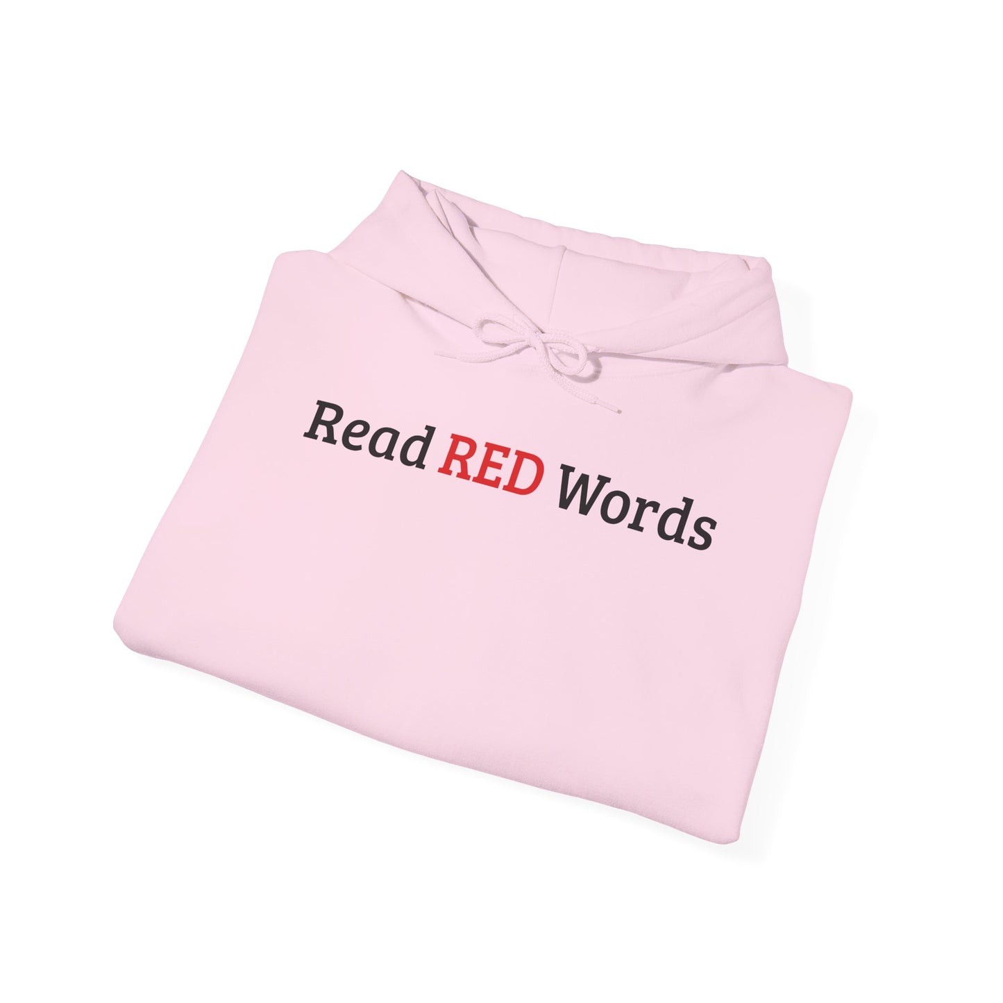 Read RED Words Hoodie — Minimal Typography Sweatshirt
