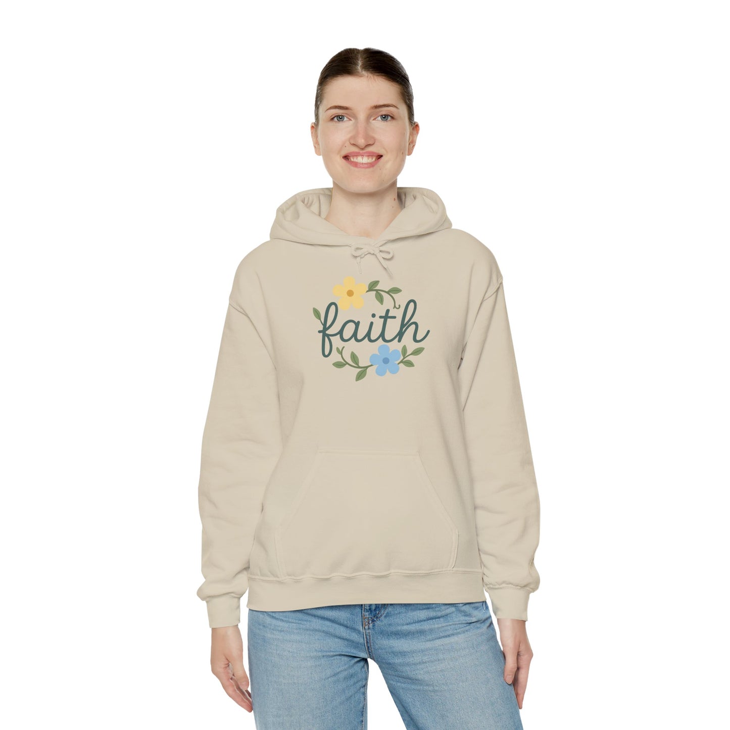 Faith Floral Hoodie — "Saved Since 1998" Christian Comfort Sweatshirt