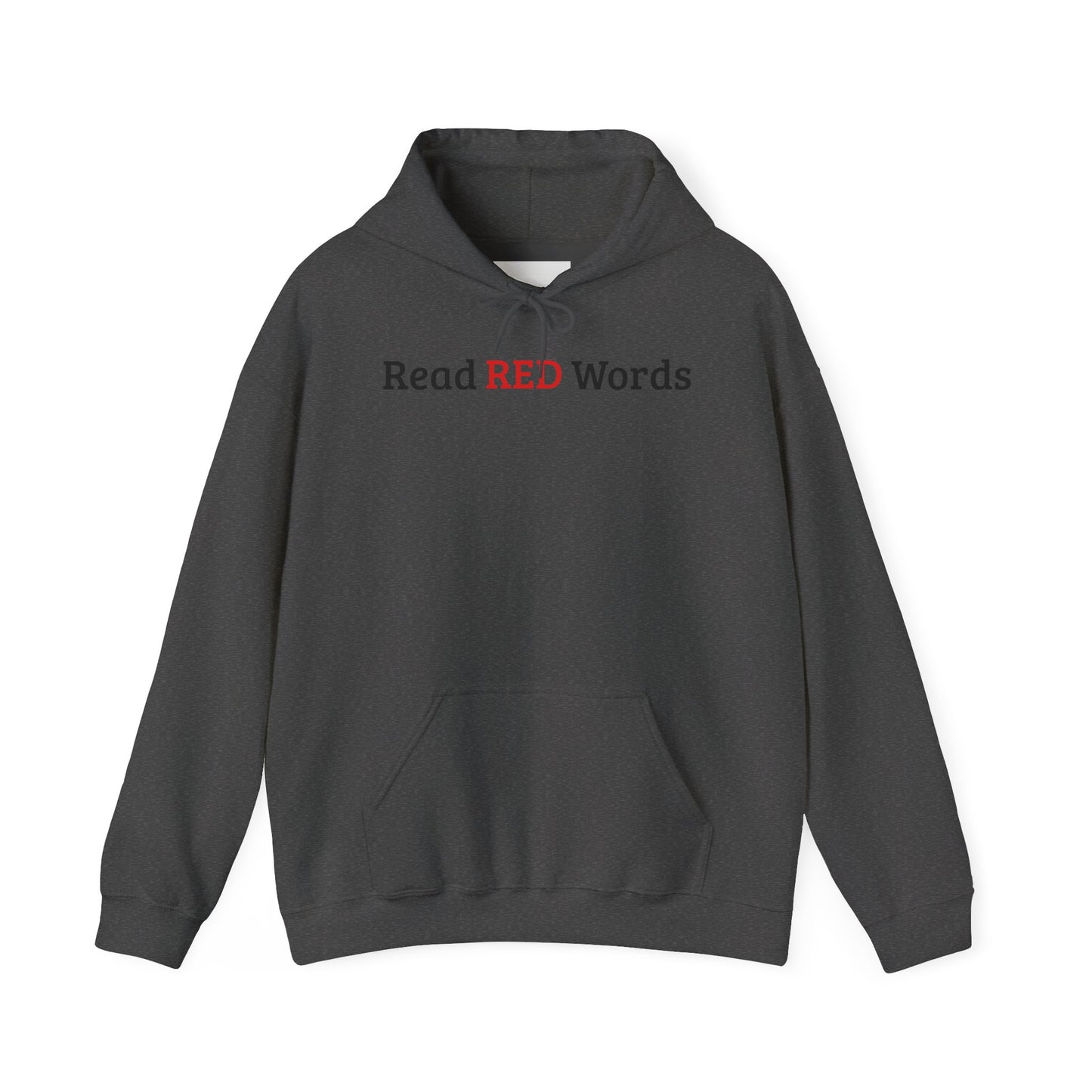 Read RED Words Hoodie — Minimal Typography Sweatshirt
