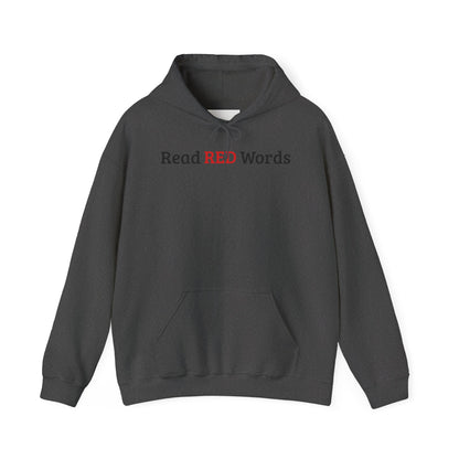 Read RED Words Hoodie — Minimal Typography Sweatshirt