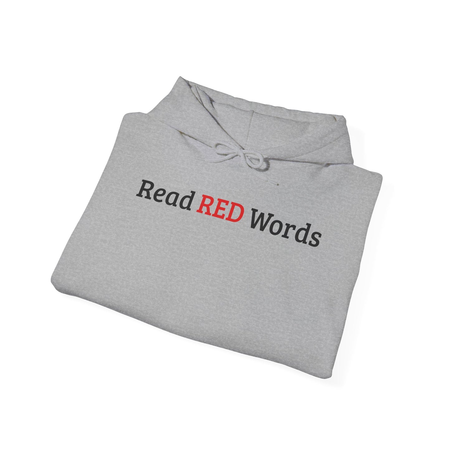 Read RED Words Hoodie — Minimal Typography Sweatshirt