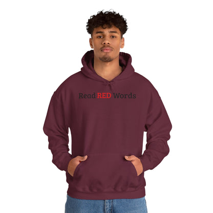 Read RED Words Hoodie — Minimal Typography Sweatshirt