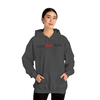 Read RED Words Hoodie — Minimal Typography Sweatshirt