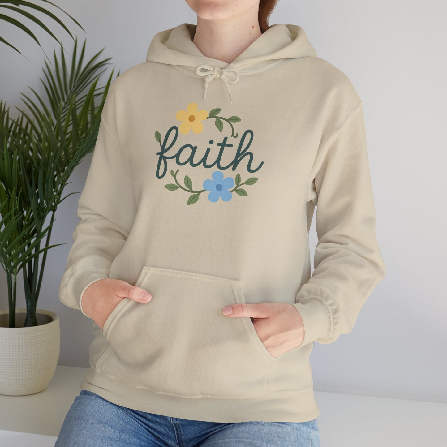 Faith Floral Hoodie — "Saved Since 1998" Christian Comfort Sweatshirt