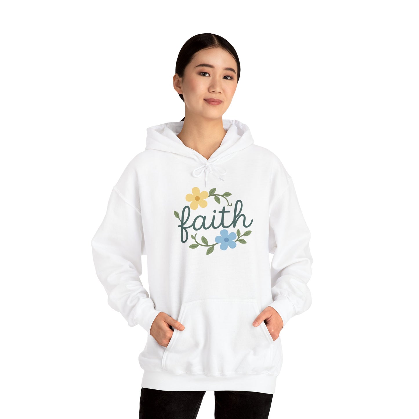 Faith Floral Hoodie — "Saved Since 1998" Christian Comfort Sweatshirt