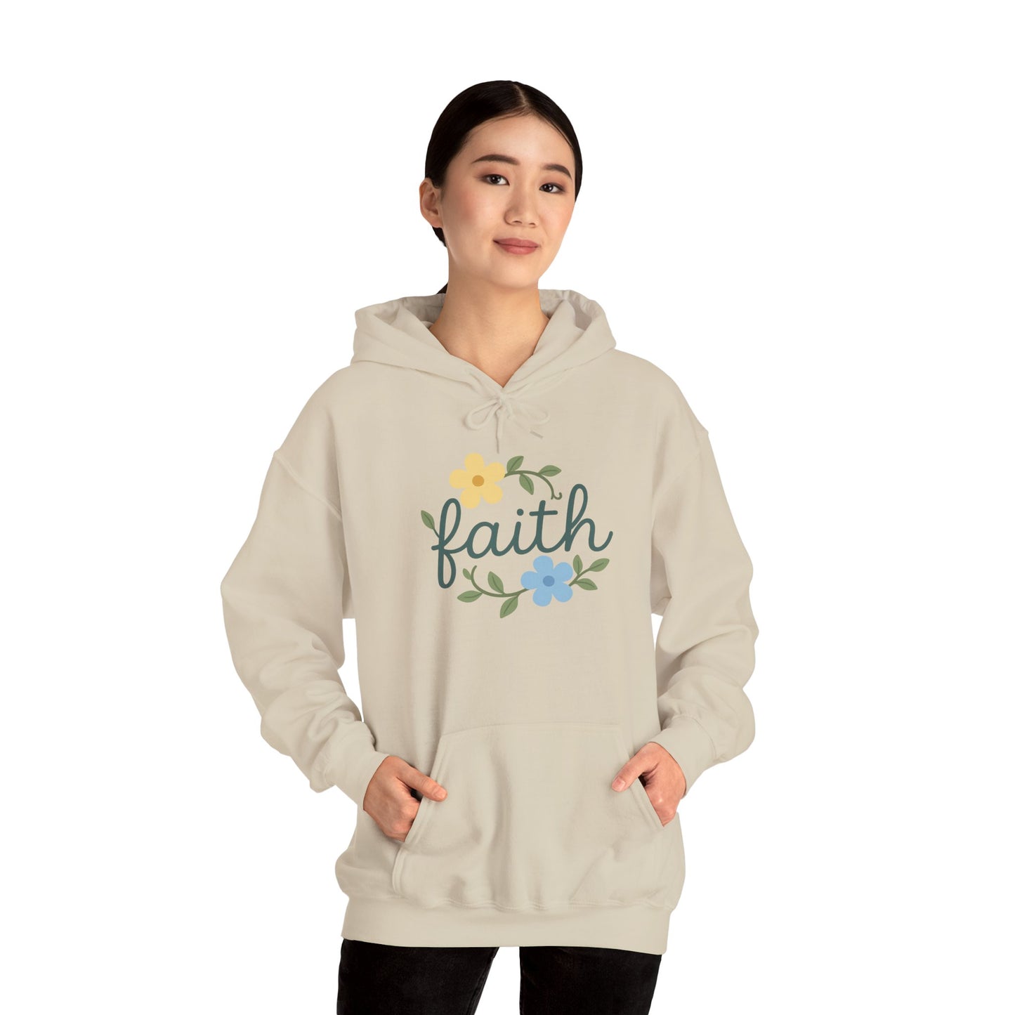 Faith Floral Hoodie — "Saved Since 1998" Christian Comfort Sweatshirt