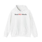 Read RED Words Hoodie — Minimal Typography Sweatshirt
