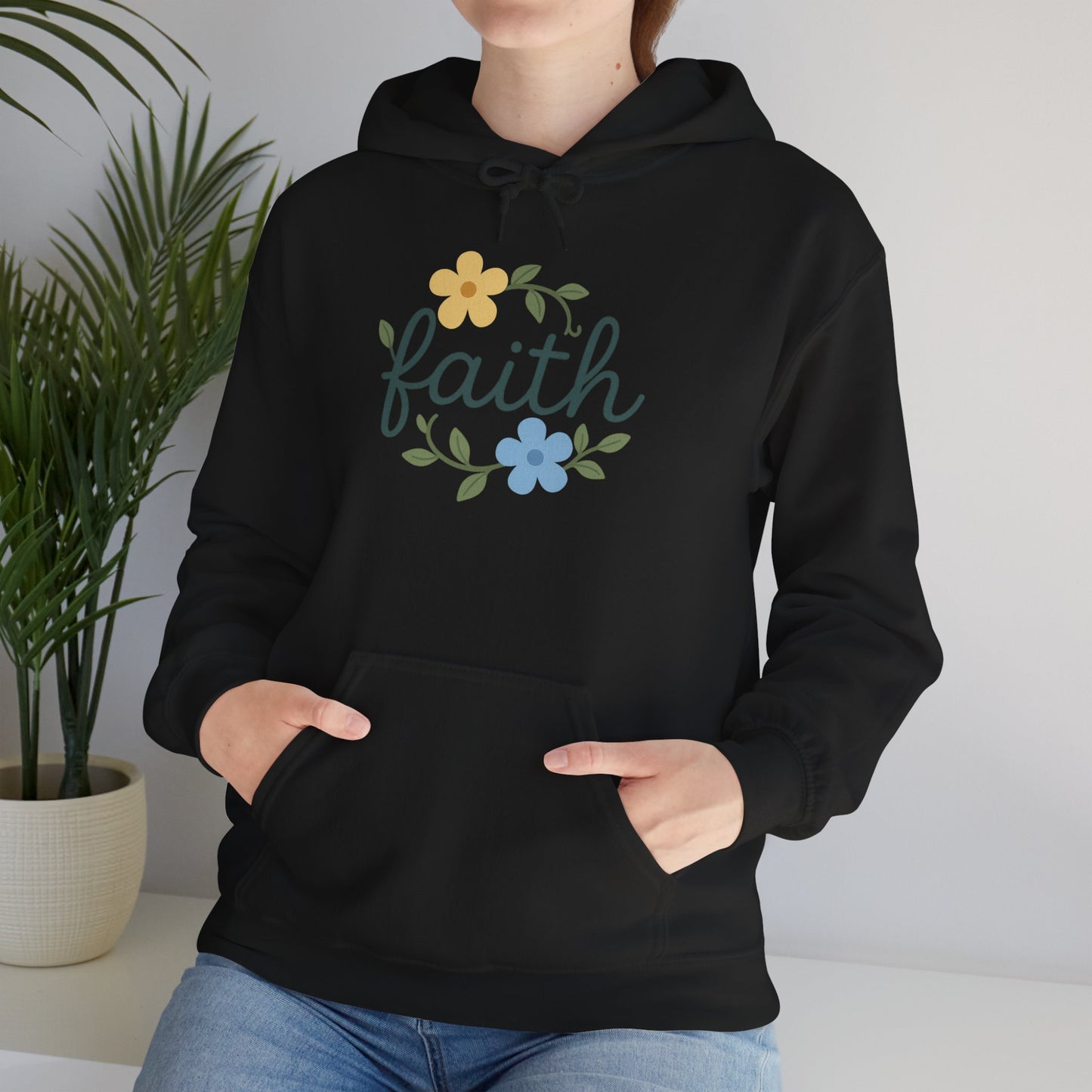 Faith Floral Hoodie — "Saved Since 1998" Christian Comfort Sweatshirt