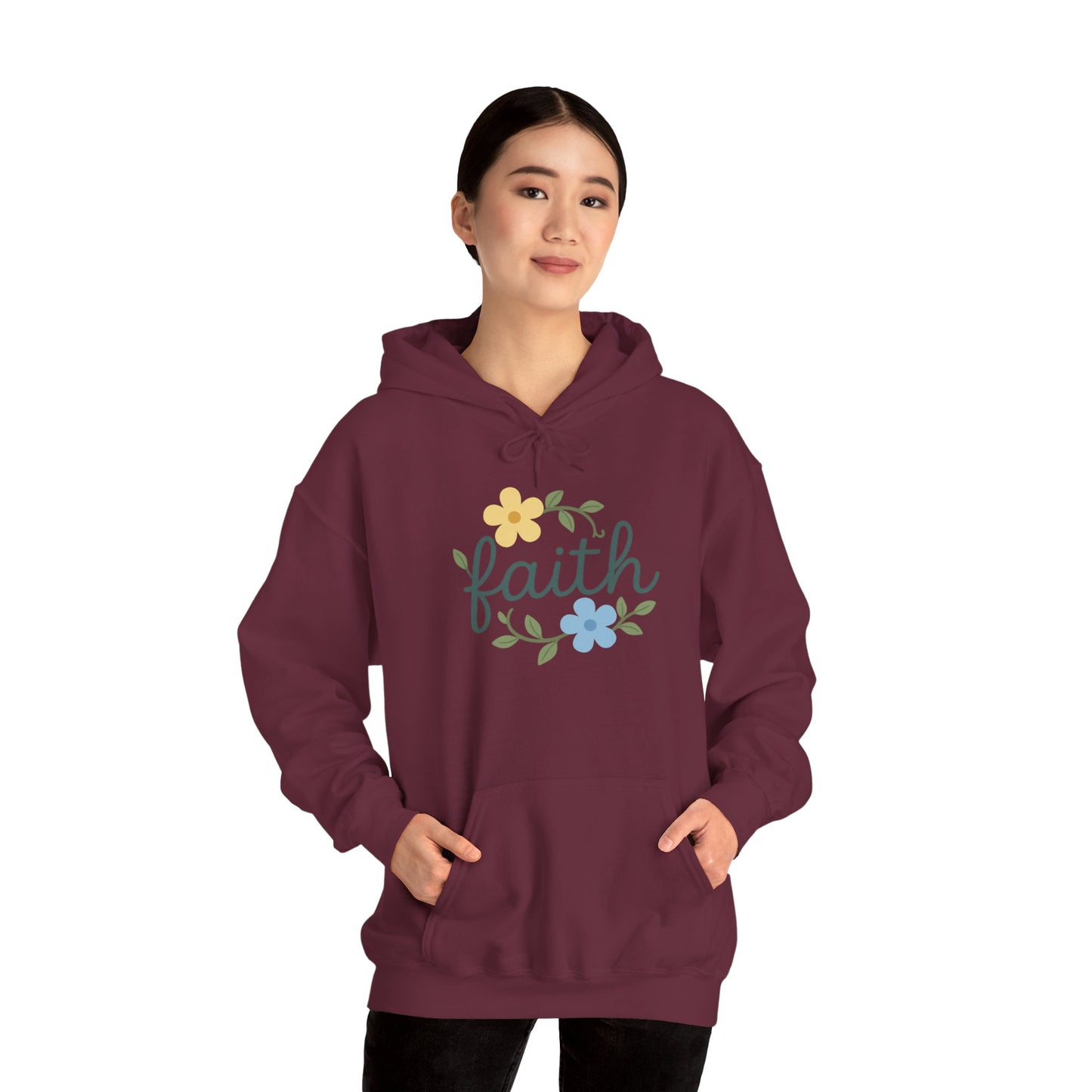 Faith Floral Hoodie — "Saved Since 1998" Christian Comfort Sweatshirt