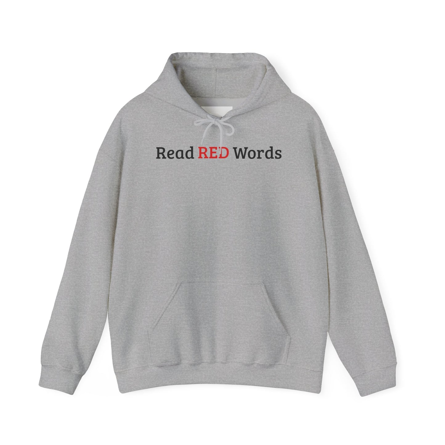 Read RED Words Hoodie — Minimal Typography Sweatshirt