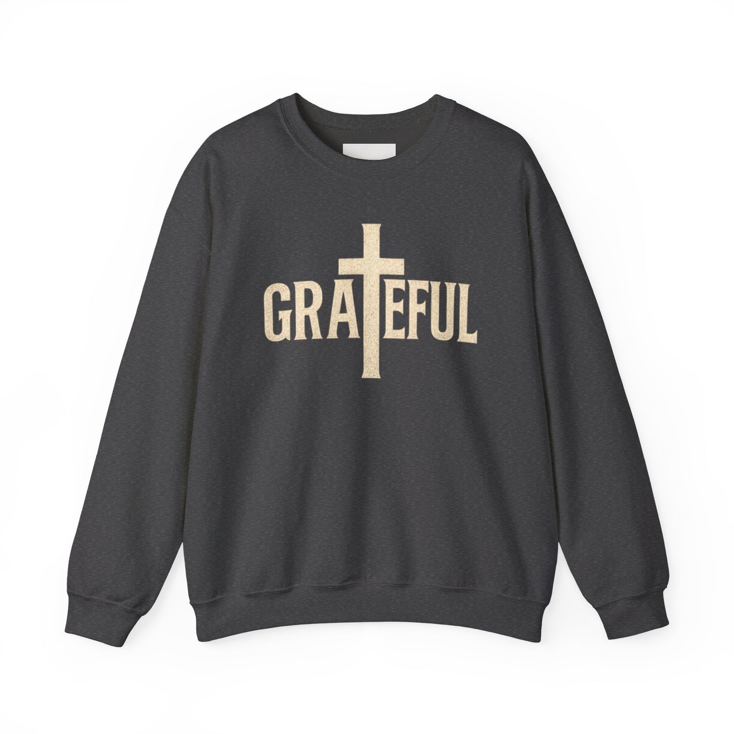 Grateful Cross Sweatshirt — Christian Faith Graphic Crewneck