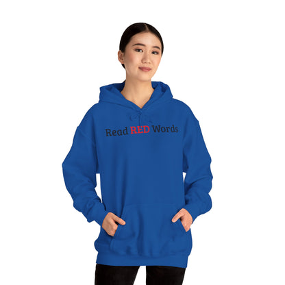 Read RED Words Hoodie — Minimal Typography Sweatshirt