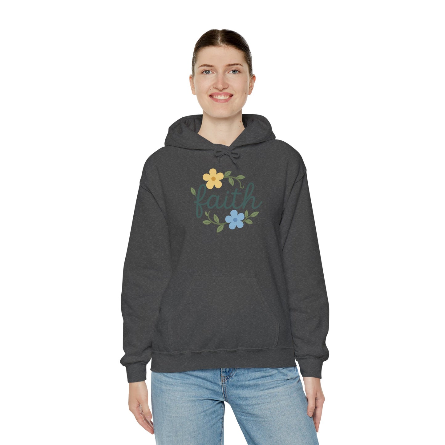Faith Floral Hoodie — "Saved Since 1998" Christian Comfort Sweatshirt