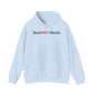 Read RED Words Hoodie — Minimal Typography Sweatshirt