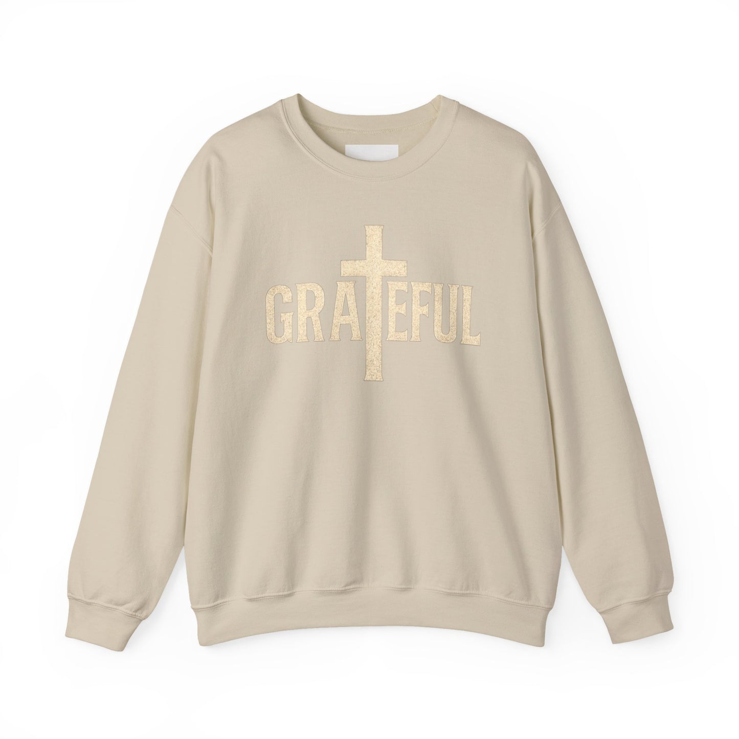 Grateful Cross Sweatshirt — Christian Faith Graphic Crewneck