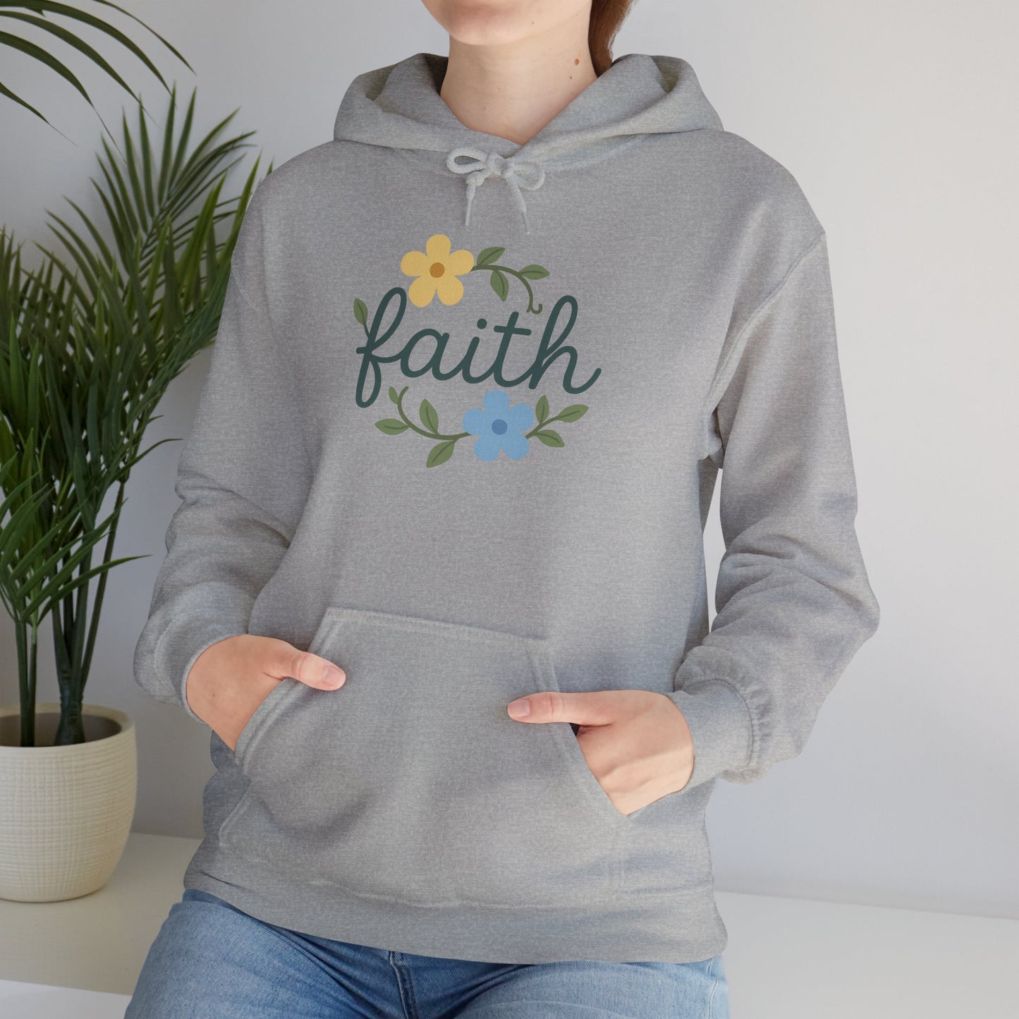 Faith Floral Hoodie — "Saved Since 1998" Christian Comfort Sweatshirt