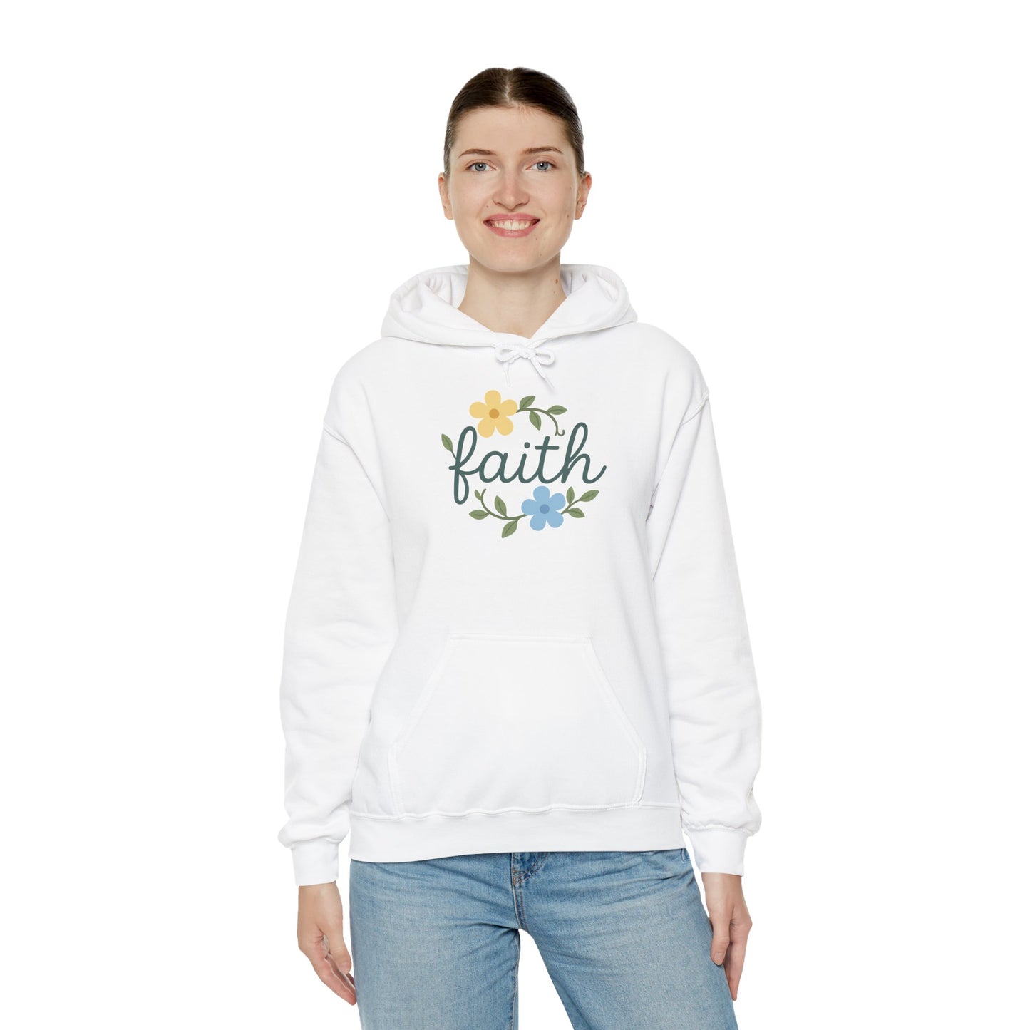 Faith Floral Hoodie — "Saved Since 1998" Christian Comfort Sweatshirt