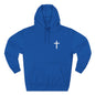 Cross Pocket Hoodie — Minimal Small Chest Cross Design Fleece Hoodie