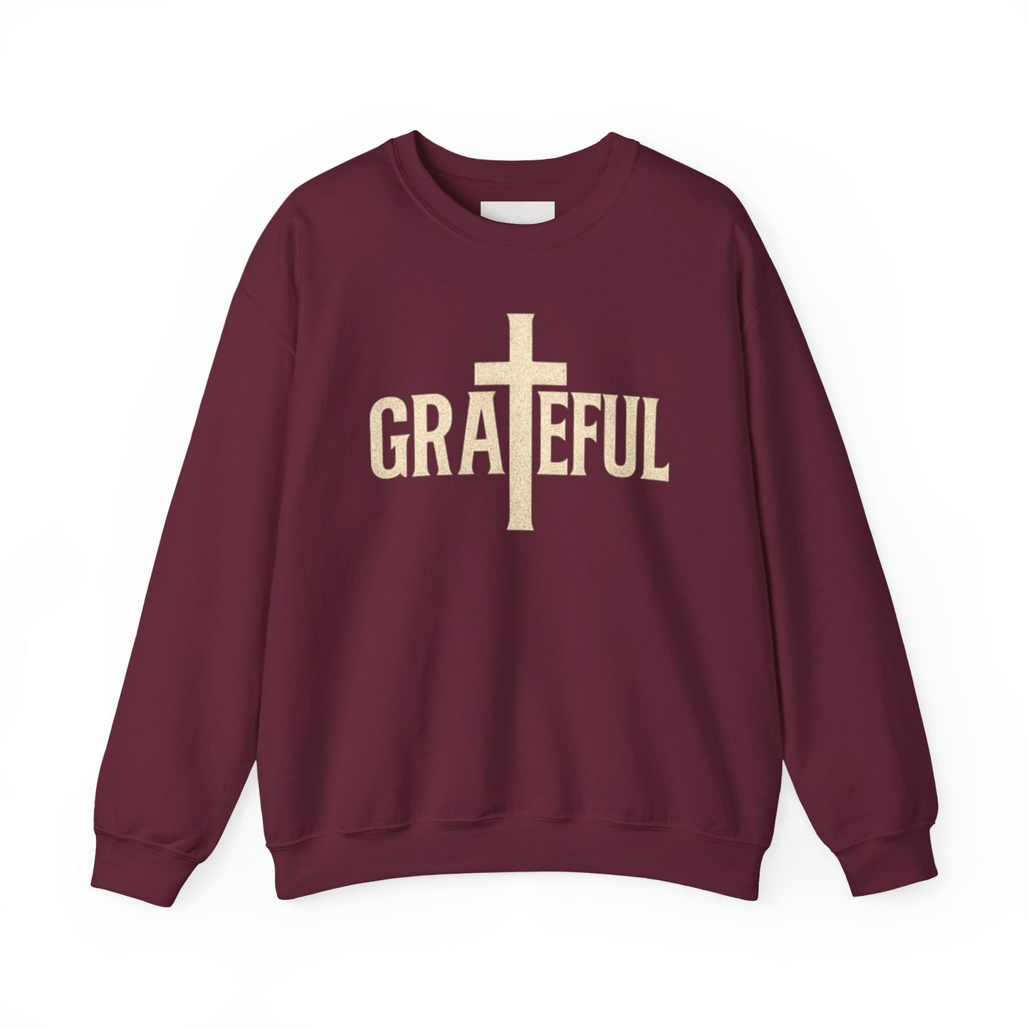 Grateful Cross Sweatshirt — Christian Faith Graphic Crewneck